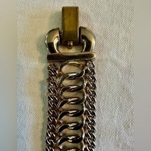 Vintage Bergere Marked Gold and Silver Tone Bracelet - MCM